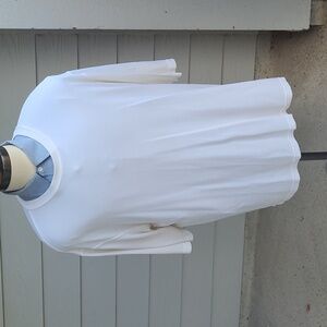 AVON‎ CELLI for Bergdorf Goodman Silk Italy Blend Cream Sz XXL Mens T Shirt VTG